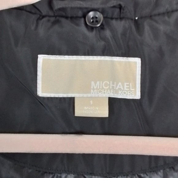 Michael MIchael Kors Mid Length Down Feather‎ Coat Size Small in Black - Picture 14 of 14
